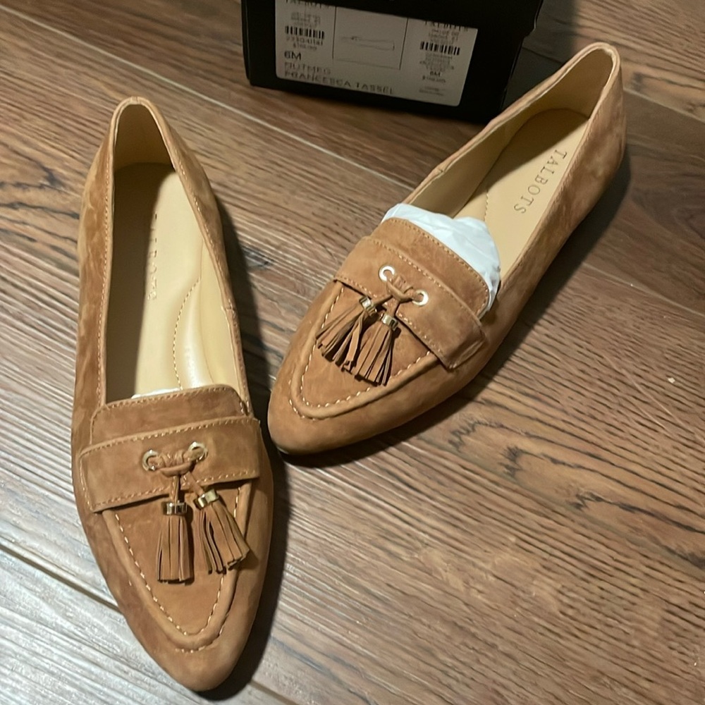 Talbots Francesca Tassel Nutmeg Flat